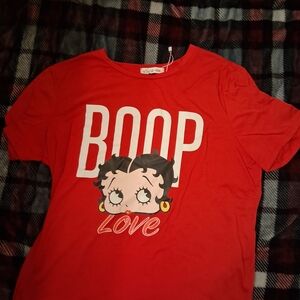SHEIN Red Boop Graphic Kids Tee